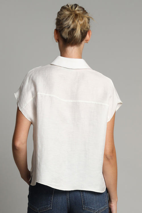 Cupro Linen Top