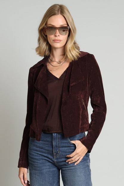 Velvet Moto Jacket