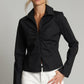 Stretch Poplin Zip Front