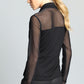 Ponte Mesh Fitted Top