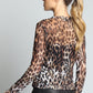 Leopard Mesh Top