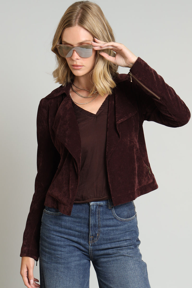 Velvet Moto Jacket