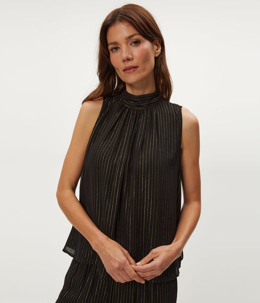 Alicia Sleeveless Tie Neck