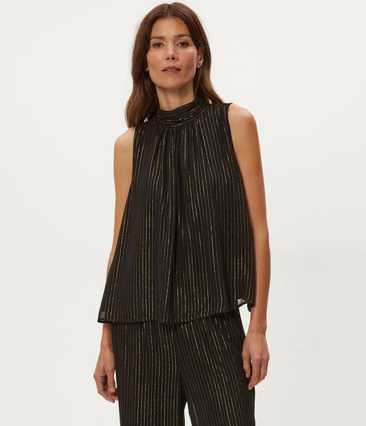 Alicia Sleeveless Tie Neck