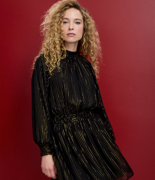 Constance Mock Neck Minidress