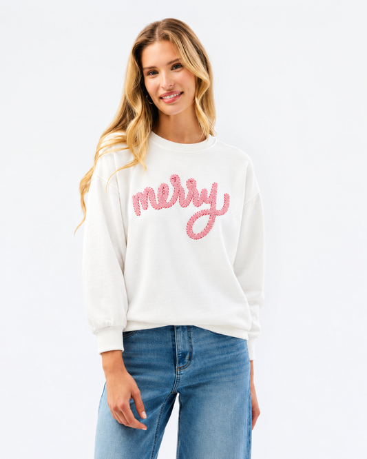 Sweatshirt Sarah Merry Boucle