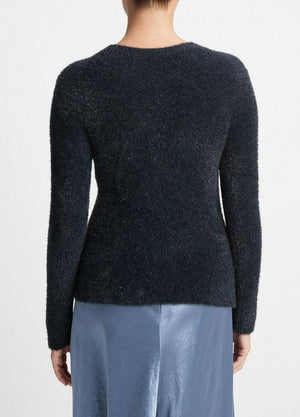 Metallic Eyelash Pullover Sweater