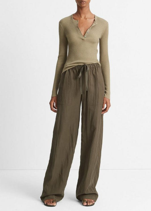 Mid-Rise Utility Drawstring Pant