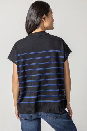 Striped Poncho Sweater