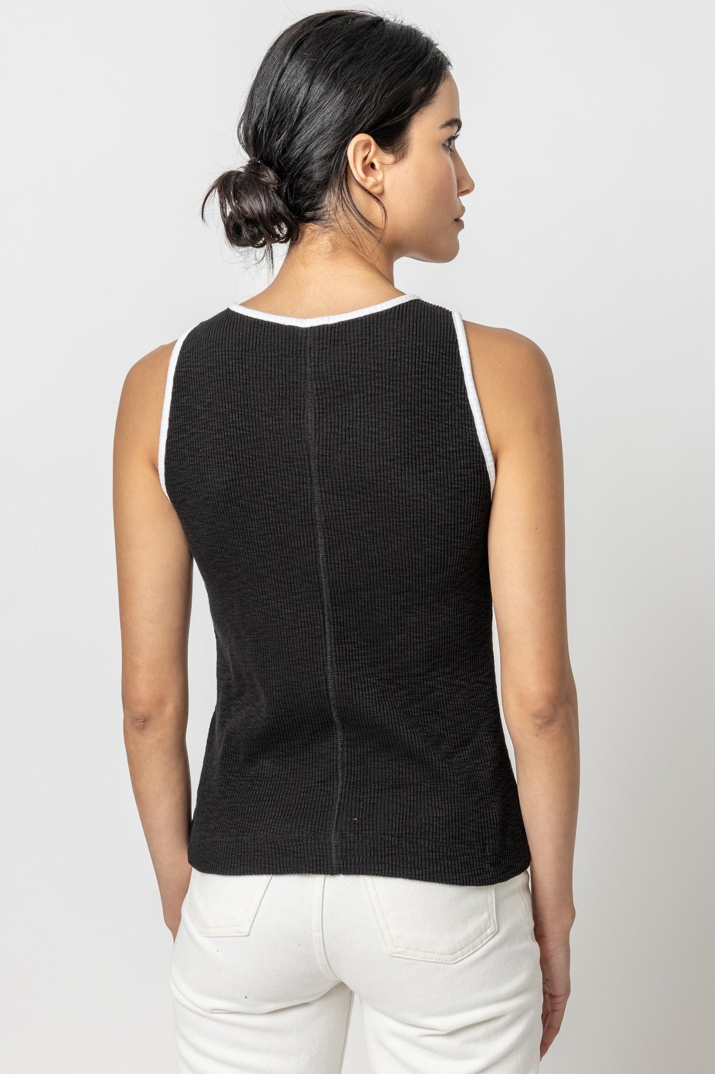 Contrast Binding Crew Tank