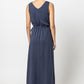 Drawcord Waist Maxi Dress