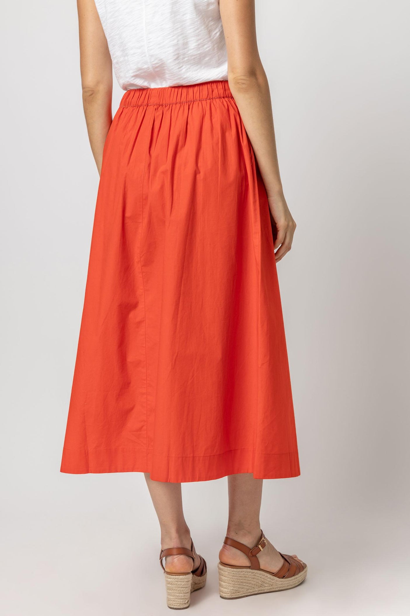 Button Long Skirt