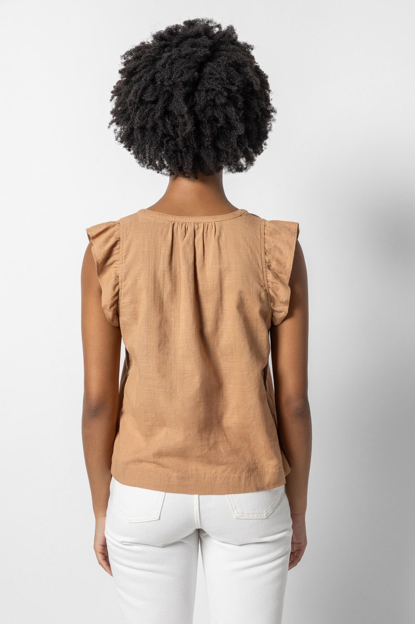 Flutter Sleeve Split Neck