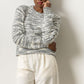 Ribbed Neck Raglan Sweater