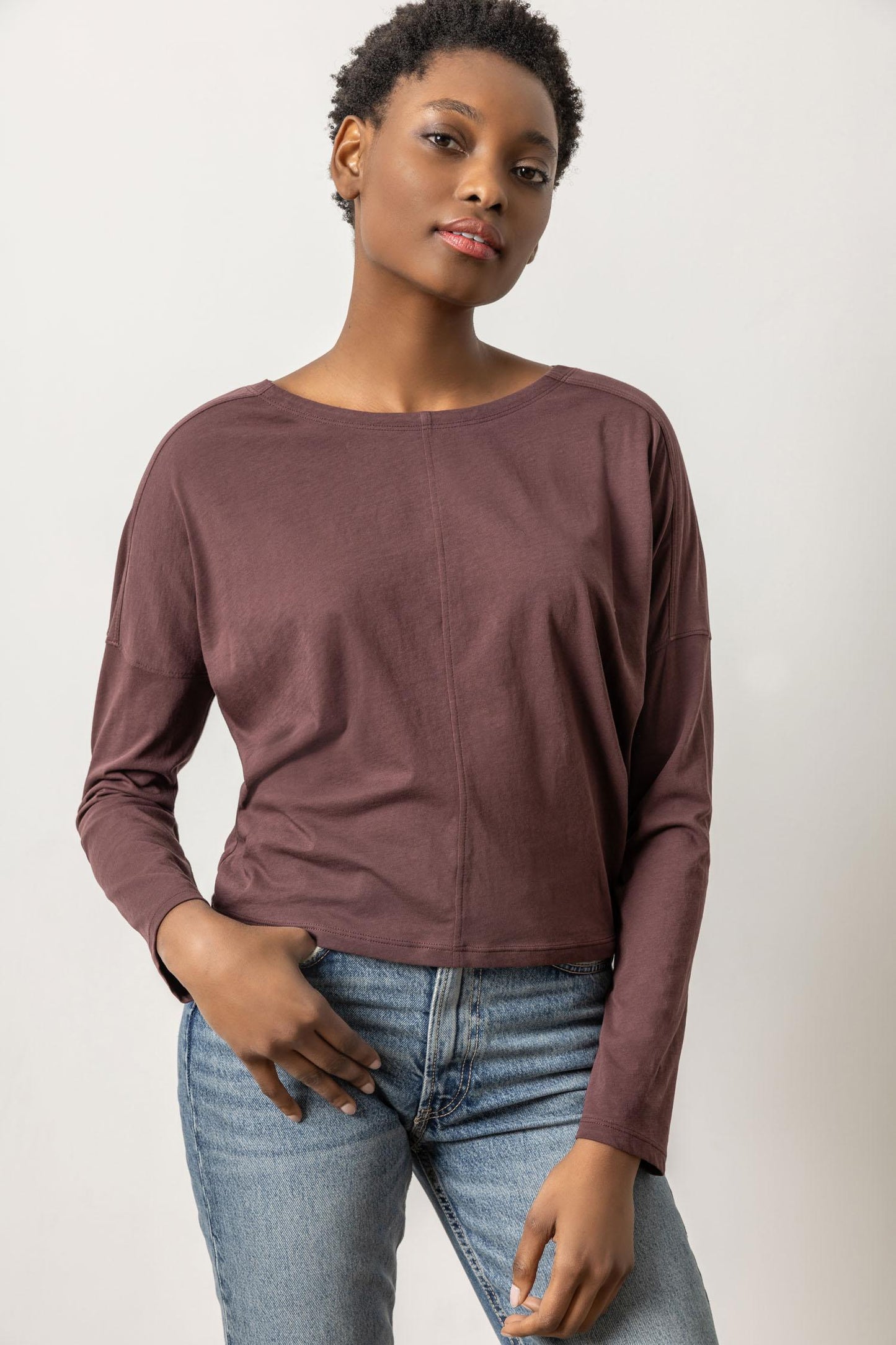 Drop Shoulder Boatneck