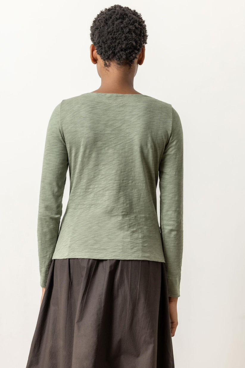 L/S Seamed Boatneck