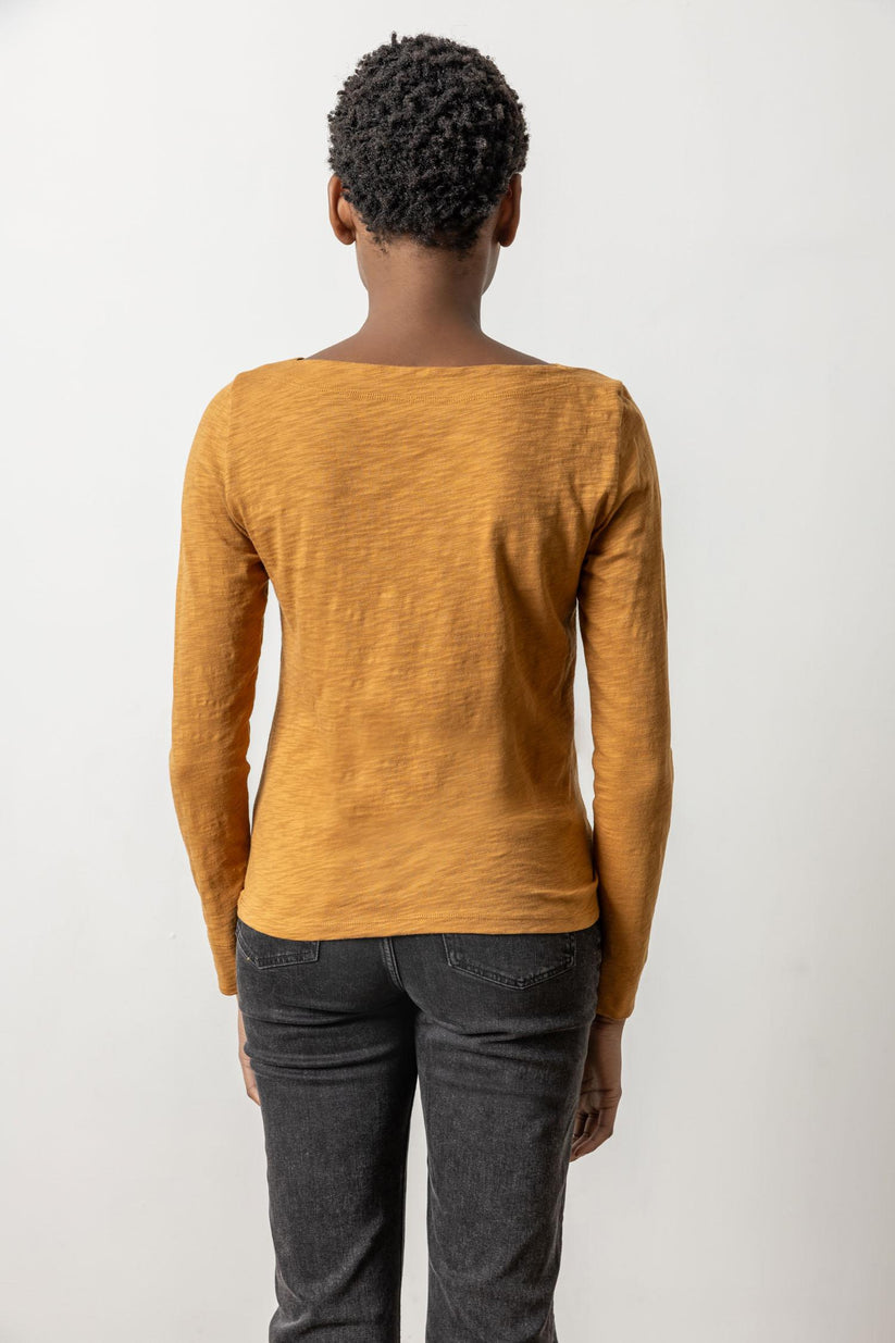 L/S Seamed Boatneck