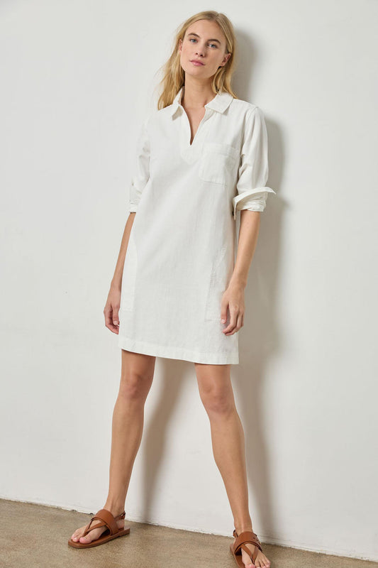 Split Neck Collar Dress