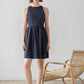 Eyelet High Neck Minidress