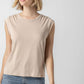 Shirred Shoulder Tee