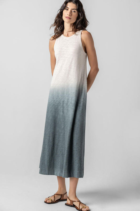 Ombre Jewel Neck Tank Dress