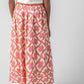 Shirred Elastic Waist Skirt