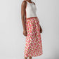 Shirred Elastic Waist Skirt