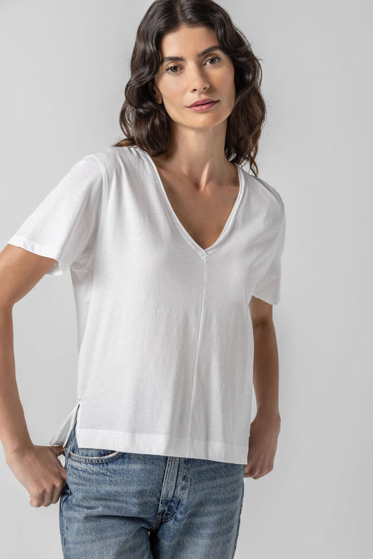 Easy Short Sleeve V-neck
