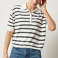 Drop Shoulder Polo Neck Sweater