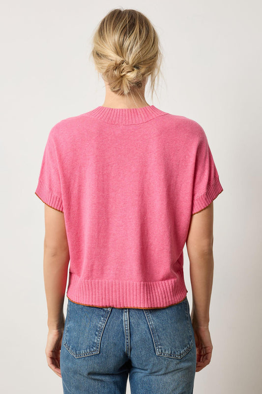 S/S V-neck Pullover Sweater