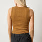 Rib Slub Side Pleat Tank
