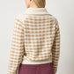 Mixed Stitch Half Zip