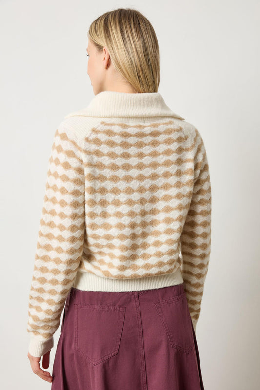 Mixed Stitch Half Zip