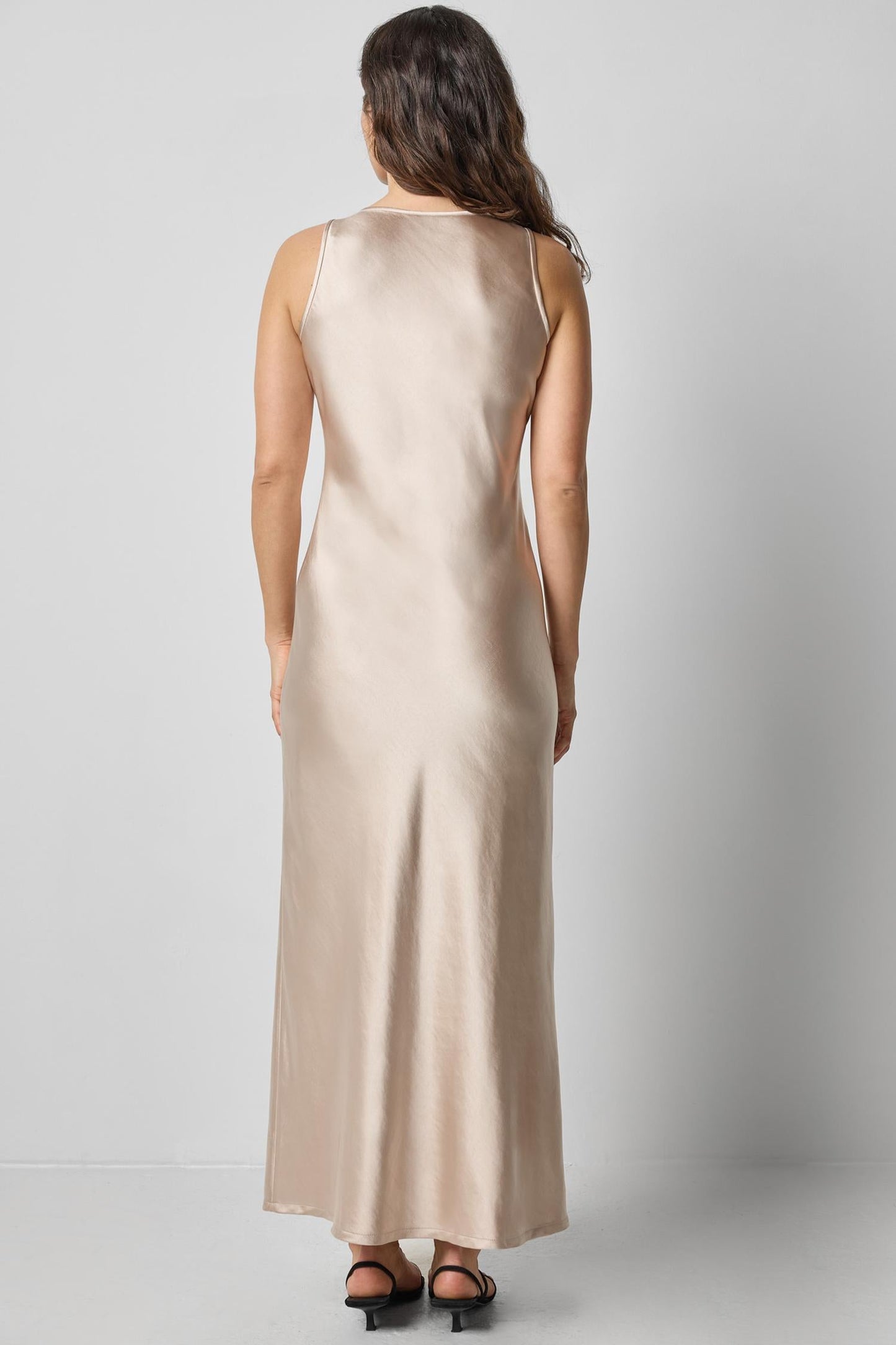 Satin Bias Maxi Dress