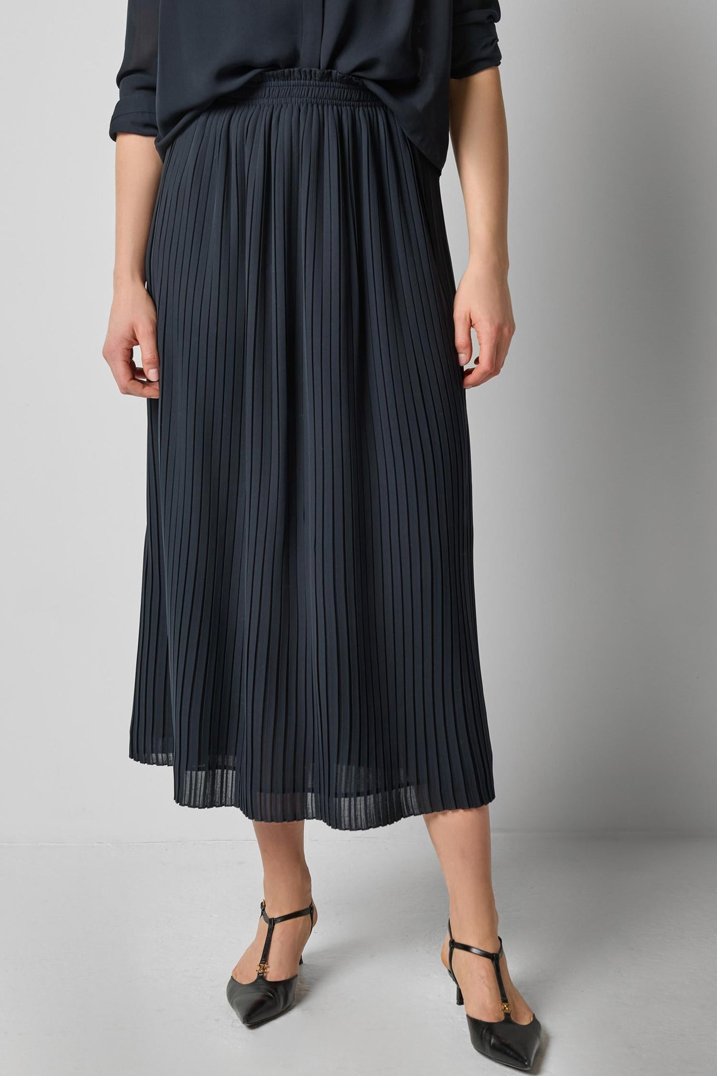 Pleated Maxi Skirt