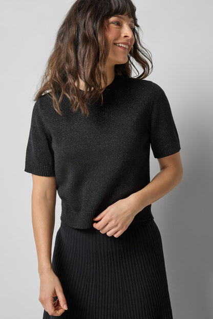 Short Sleeve Sparkle Sweater