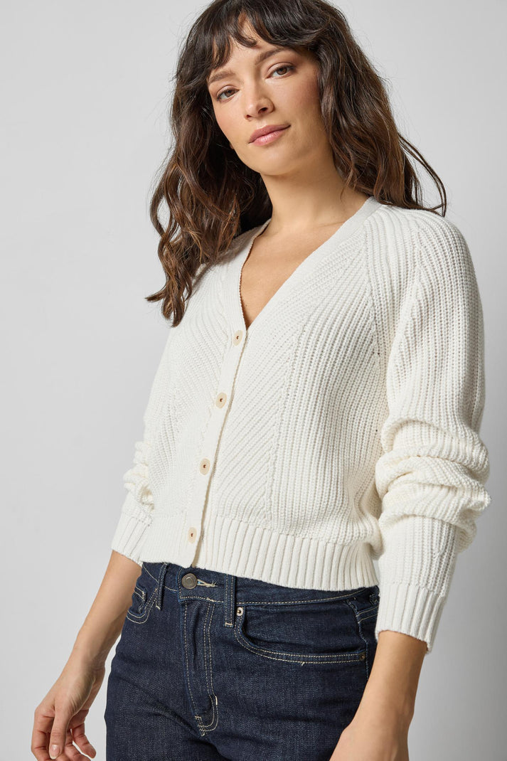 Shrunken V-Neck Cardigan
