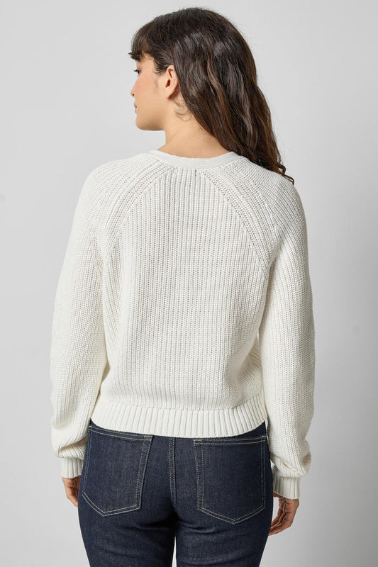 Shrunken V-Neck Cardigan