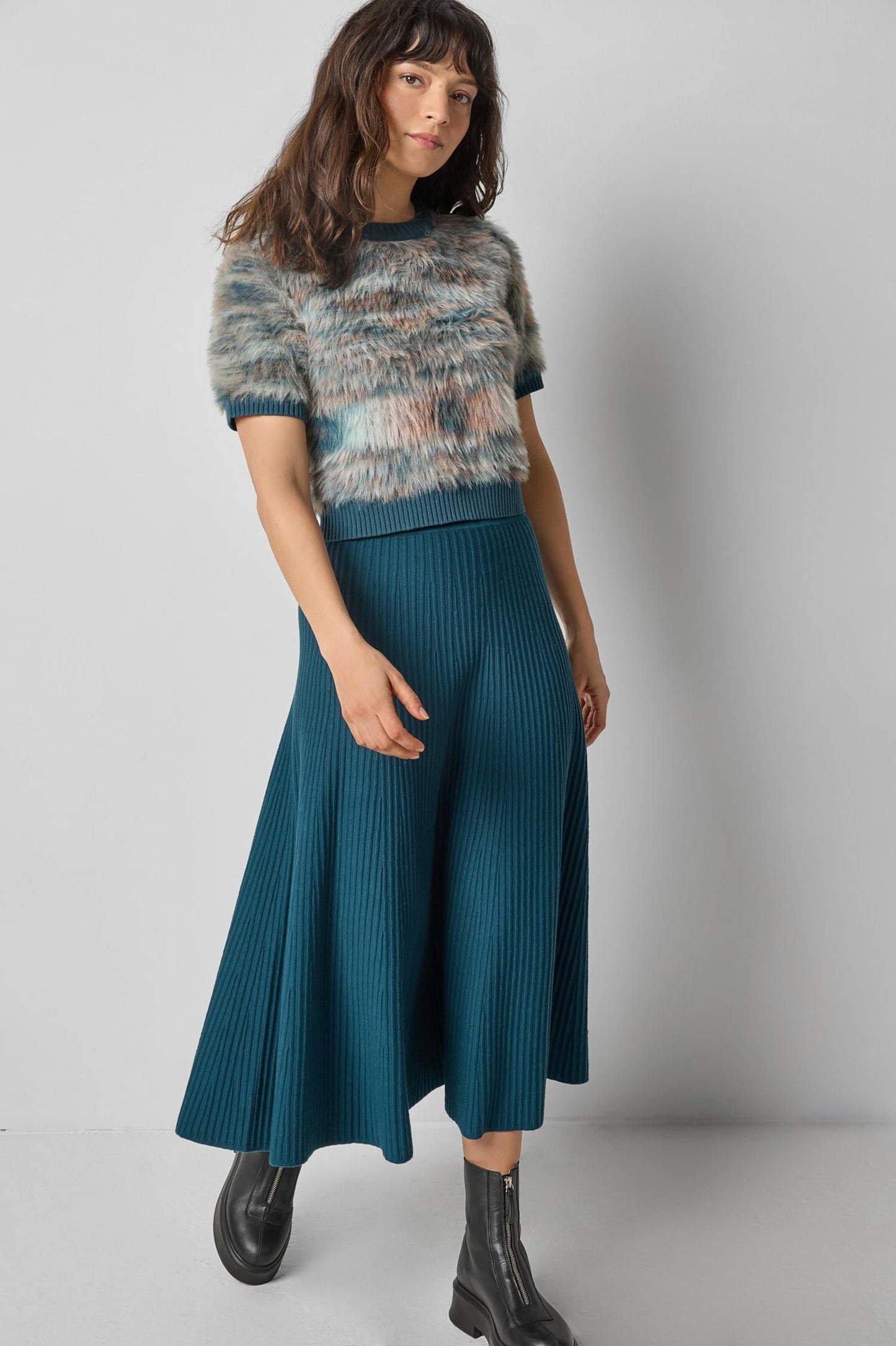 Short Sleeve Brushed Crewneck