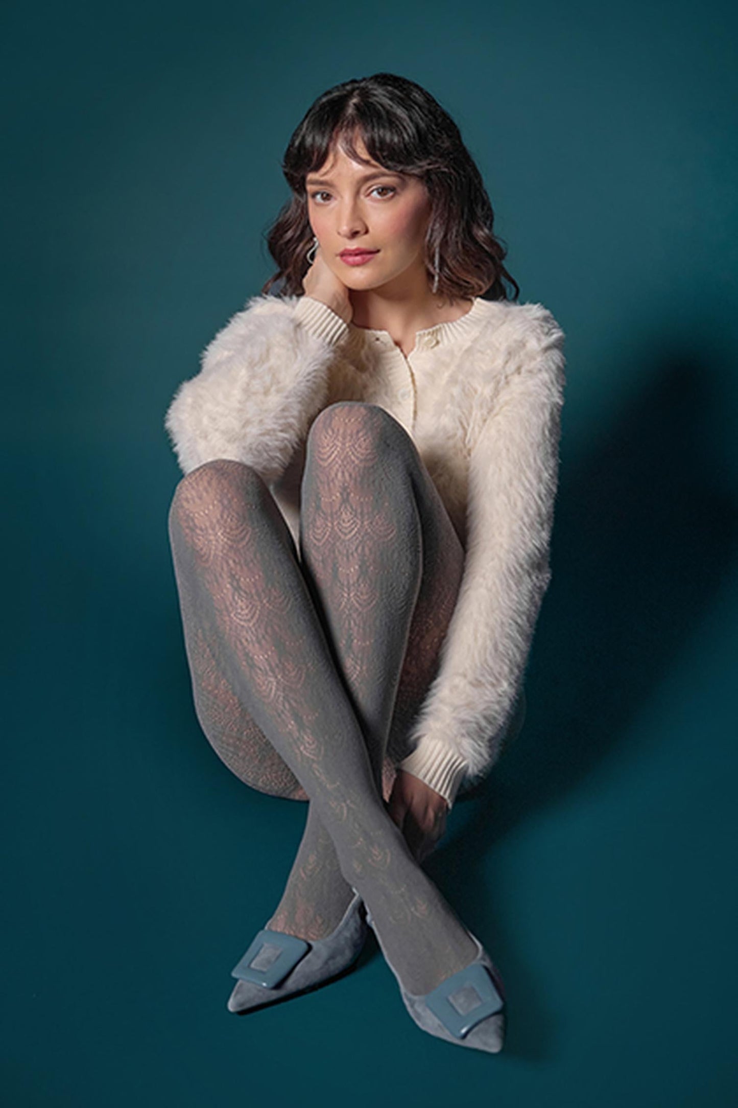 Brushed Crewneck Cardigan