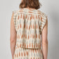 Ikat Shirred Shoulder Top