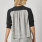 Denim Elbow Sleeve Sweater