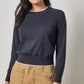 Picot Edge Crewneck Sweater