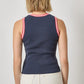 Contrast Trim Knit Tank