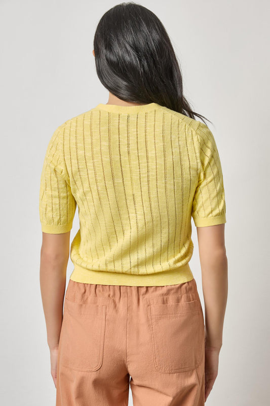Open Stitch V-Neck Cardigan