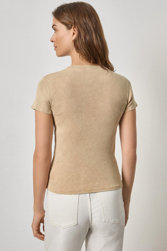 Sunwashed Cap Sleeve V-Neck