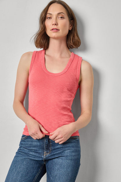 Ribbed Slub Scoop Tank