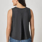 Pleat Back Split Neck Tank