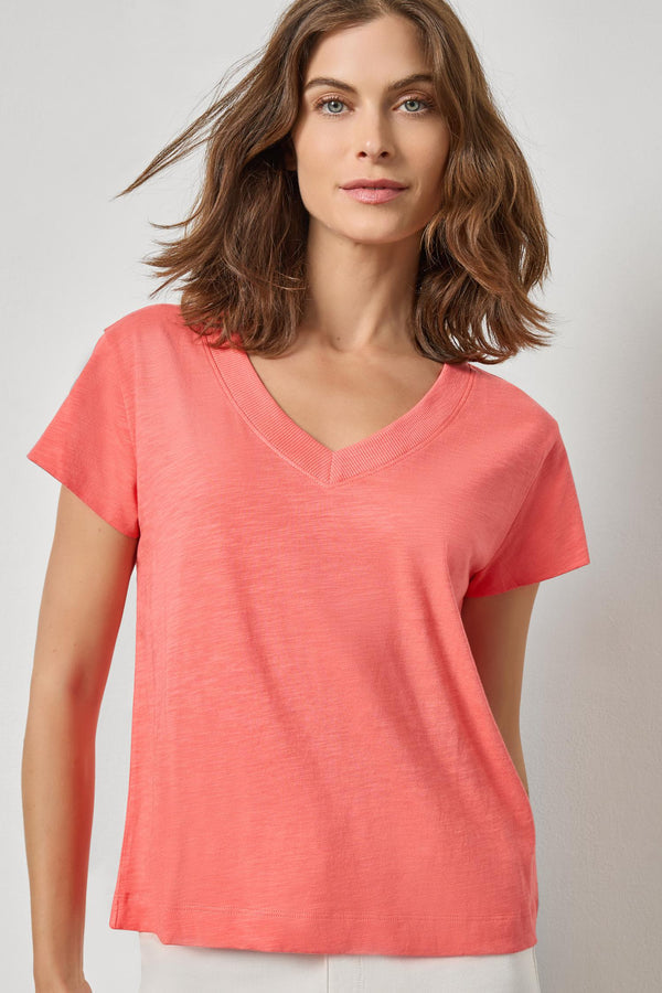 Relaxed Short Sleeve V-Neck