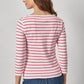 Rib Stripe 3/4 Boatneck